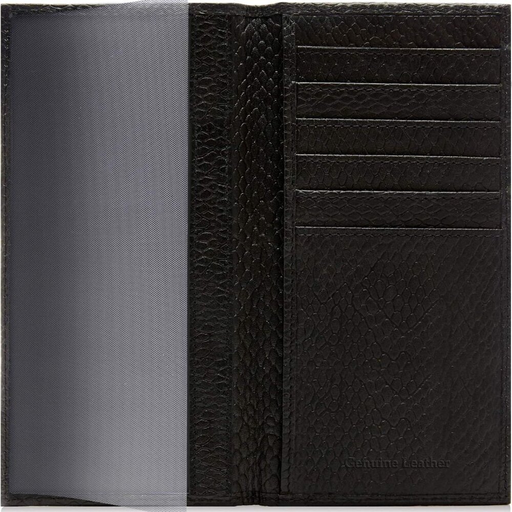 Stylish Leather Checkbook Holder RFID Protection Women Men